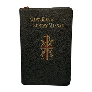 St Joseph Sunday Missal 1957-1953 Leather Confraternity Version Large Type - Picture 1 of 16