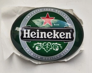 Heineken Plastic Oval Lens Pump Tbar Font Badge Fish Eye Beer Lens Plaque Wall - Picture 1 of 1