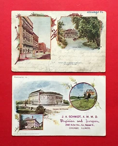 2 x AK CHICAGO USA 1898/1901 Michigan Avenue, Lincoln Park  ( 56994 - Bild 1 von 2