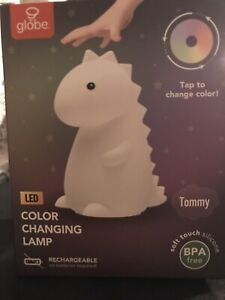 Tommy the Dinosaur Silicone Color Changing Lamp LED Night Light New Sealed