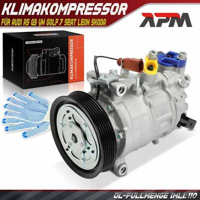 Air Conditioning Compressor 6SAS14C for Audi A5 Q3 VW Golf 7 Seat Leon Skoda Octavia IV - Image 1 of 4