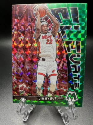 2022-23 Panini Mosaic - Elevate #21 Jimmy Butler Green Prizm Heat - Image 1 of 2