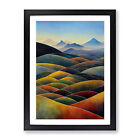 Painted Mountain Landscape No2 Wall Art Print Framed Canvas Picture Poster