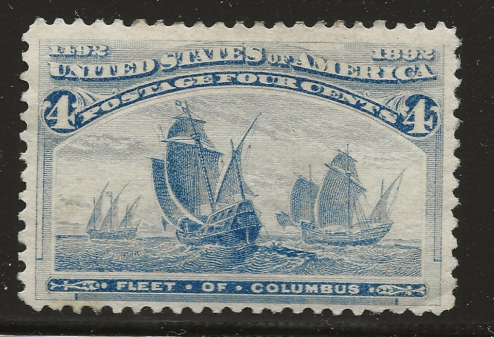 US Scott #233, Single 1893 Fleet of Columbus 4c FVF MNH - Image 1 of 1