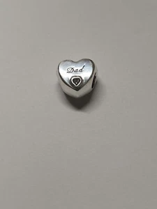 AUTHENTIC PANDORA DAD'S LOVE CHARM #796458CZ - Picture 1 of 5