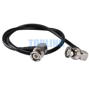 Cable coleta RF RG58 50 cm ~ 5 m enchufe macho enchufe ángulo recto BNC macho ángulo recto a BNC macho - Imagen 1 de 3