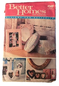 Vintage Muster Better Homes & Garden Butterick 4349 Bilderrahmen ungeschnitten 1989 - Bild 1 von 2