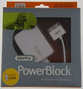 Griffin PowerBlock AC Charger for iPod touch iPhone USB - Picture 1 of 1