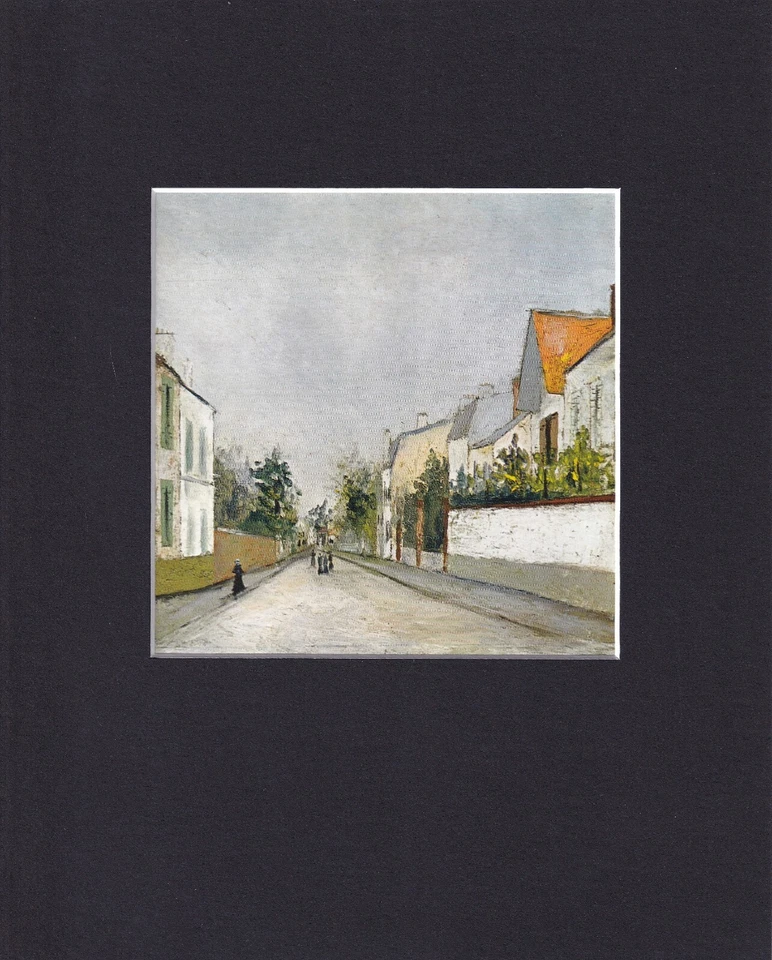 8X10" Matted Print Art Painting Picture: Maurice Utrillo, Rue A Sannois - Image 1 of 1