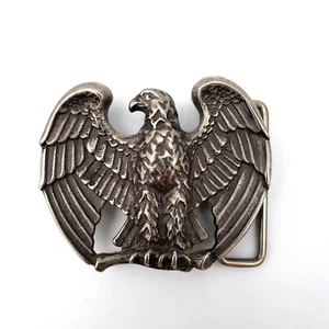 Vintage Avon 1970s Patriotic American Eagle Silver Tone Belt Buckle - Picture 1 of 6