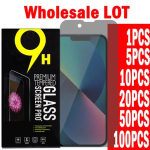 Anti Spy Privacy Tempered Glass Screen Protector For iPhone 14 13 12 Pro Max Lot - Picture 1 of 6