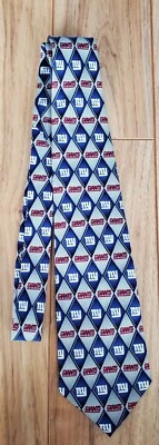 Corbata de seda de los New York Giants con licencia NFL fútbol americano deportes corbata roja/azul Foto 1 de 4