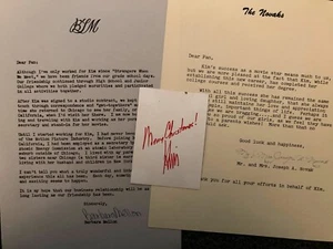 Kim Novak vintage news letters and hand signed photograph - Picture 1 of 18