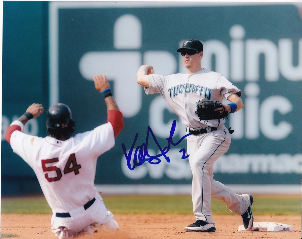 KELLY JOHNSON TORONTO BLUE JAYS ACCIÓN FIRMADA 8x10 Foto 1 de 1