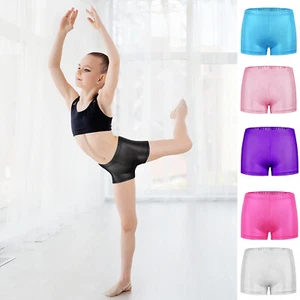Summer Toddler Girls Glitter Ballet Dance Shorts Sport Breathable Gym Yoga Pants - Picture 1 of 37