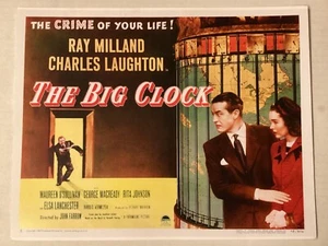 THE BIG CLOCK 1948 TC 11x14 FILM NOIR REPRODUCTION LOBBY CARD - Picture 1 of 1