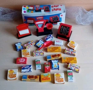 OVP Kaufladen Zubehör Waage Kasse Abroller Kaufmannsladen Spielzeug Retro Karton - Bild 1 von 8
