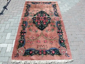 Vintage Oushak Rug 4x7 Floral Design Modern Decor Soft Wool Handmade Carpet - Picture 1 of 22