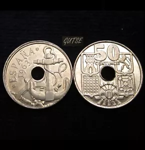 SPAIN, FRANCO, 50 CENTIMOS 1963*19-65, ORIGINAL LUSTER, UNCIRCULATED. - Picture 1 of 1