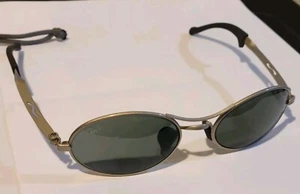 VINTAGE B&L RAY-BAN W2178 ECLIPSE SILVER G15 MIRRORED UV ORBS WRAP SUNGLASSES - Picture 1 of 12