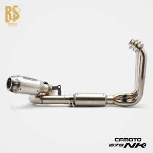 Stainless steel Silver Exhaust System-Perfect Fit For CFMOTO 675NK/SR - Picture 1 of 6