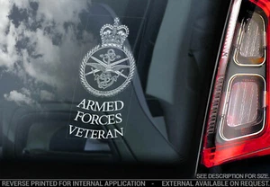 Armed Forces Veteran - Car Sticker - Army Armed Forces Sign Window Decal - V01 - Picture 1 of 1