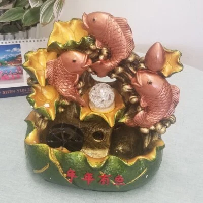 桌桌电水喷泉带 LED 灯滚珠 - 鱼池  — 第 1/3 张图片