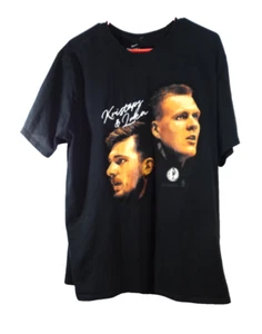 Dallas Mavericks Kristaps Porzingis & Luka Doncic Nike Black T-Shirt Men’s XXL - Picture 1 of 4