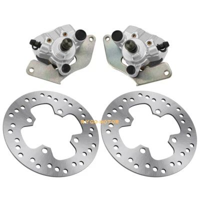 Front Brake Calipers & Disc Rotors for Honda Rancher 420 TRX420 4x4 2014-2019 - Image 1 of 4