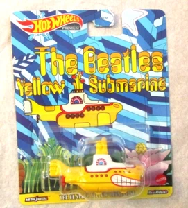 Hot Wheels Premium THE BEATLES YELLOW SUBMARINE ~ Metall/Echte Fahrer ~ Neu in Verpackung - Bild 1 von 2