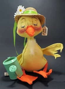 Riego Spring Duck Annalee y gorro de flores 18" 1991 Pascua LEER - Imagen 1 de 15