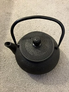 Black Cast Iron Teapot With Filter - Picture 1 of 5