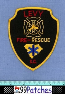LEVY SOUTH CAROLINA EMS Fire Rescue Patch STATE SHAPE OUTLINE EMT CADUCEUS 9B - Picture 1 of 1