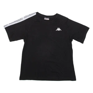 KAPPA Mens T-Shirt Black S - Picture 1 of 6