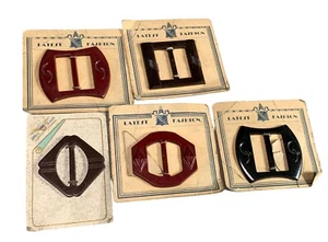 Vintage Art Deco Belt Buckles Set of 5 - Picture 1 of 7