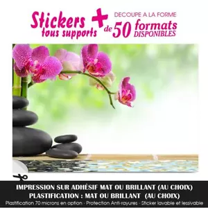 STICKER GALET BAMBOU ORCHIDEE EAU STICKERS AUTOCOLLANT DECO DECORATION ZN-24 - Imagen 1 de 64