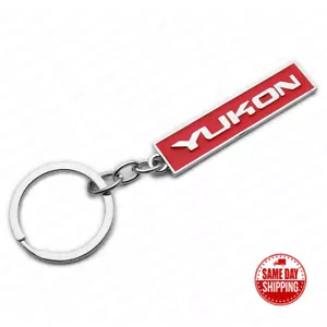For GMC Yukon 3D Logo Alloy Car SUV Home Key Keychain Ring Decoration Gift Red - Picture 1 of 5
