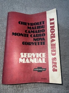 1978 Chevy Corvette Coupe Original Workshop Shop Service Repair Manual Book - Bild 1 von 6