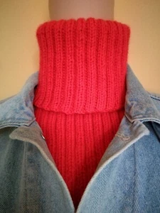 RIBBED POLO NECK INSERT NECK WARMER- UNISEX - NEW WITH TAG - Ideal Gift - Picture 1 of 81