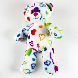 Build A Bear Regenbogen Herzen Teddy Gabby Abby Batik Herzen Valentinstag Liebe 17 Zoll - Bild 1 von 8