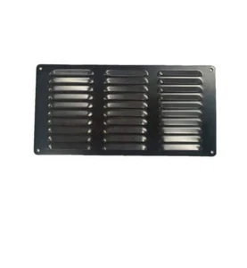 150mm X 300mm Fluted Aluminium Vent - Black - Picture 1 of 1