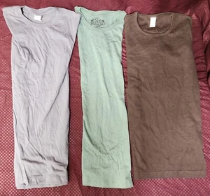 Lote De 12 Paquete Manga Corta Mujer Talla S 3 Colores Verde, Gris, Marrón Nuevo - Imagen 1 de 11