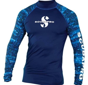 Scubapro L/S Men's Rash Guard Aegean Large Scuba Diving,Snorkeling,watersport - Picture 1 of 3