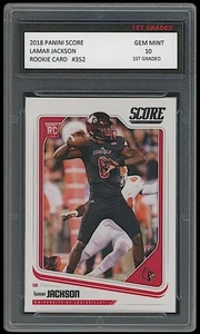 Lamar Jackson 2018 Panini Score #352 Baltimore Ravens Rookie Card 1st Graded 10 - Picture 1 of 1