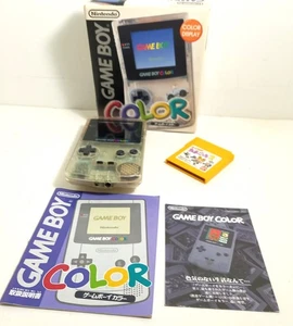 Nintendo Gameboy Color Clear Purple Color Game Console CGB-001 Work W/Box Manual - Picture 1 of 12