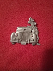 JJ Zinn Brosche Stier mit Strass - Bild 1 von 2