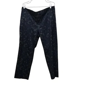 Banana Republic Avery Jacquardhose mit Blumenmuster marineblau Größe 14 - Bild 1 von 10