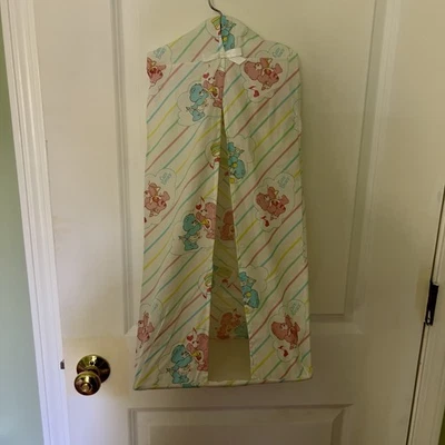 Vintage Hanging Care Bear DIAPER Stacker Bag Holder 80s Style Bears PINK PURPLE - Image 1 of 4