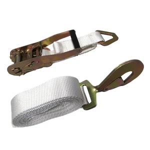 Ratchet Straps 2 in x 13 ft Tie Down 10 Pack White Commercial Strength Anchor - Picture 1 of 9