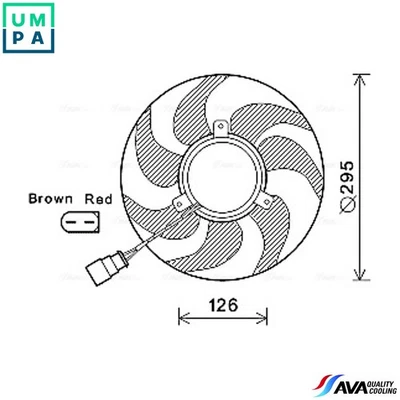 FAN ENGINE COOLING VN7536 FOR SKODA OCTAVIA/II/Combi LAURA FABIA  VW FUSCA - Image 1 of 4